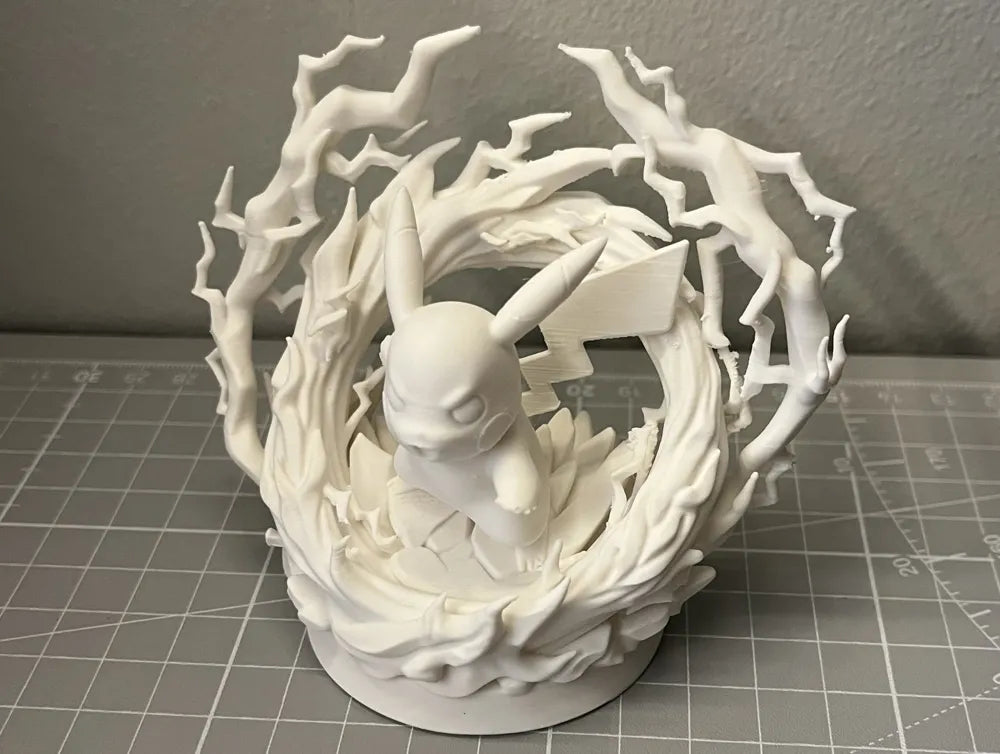 Pikachu Dynamic Figurine detail – 3D Printed Pokemon Collectible by MAYANS FOFUS Kerala
