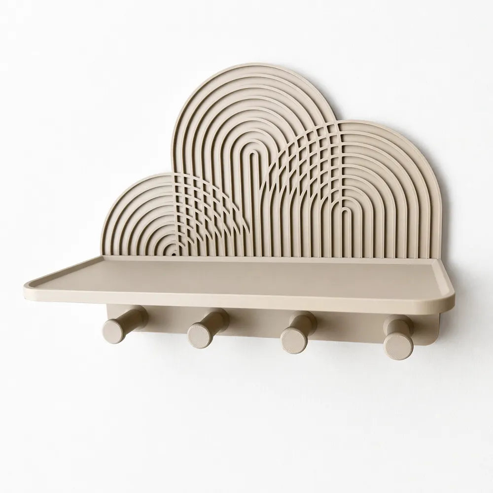 Modern Key Hook angle – 3D Printed Minimalist Entryway Wall Key Organiser by FOFUS Kerala