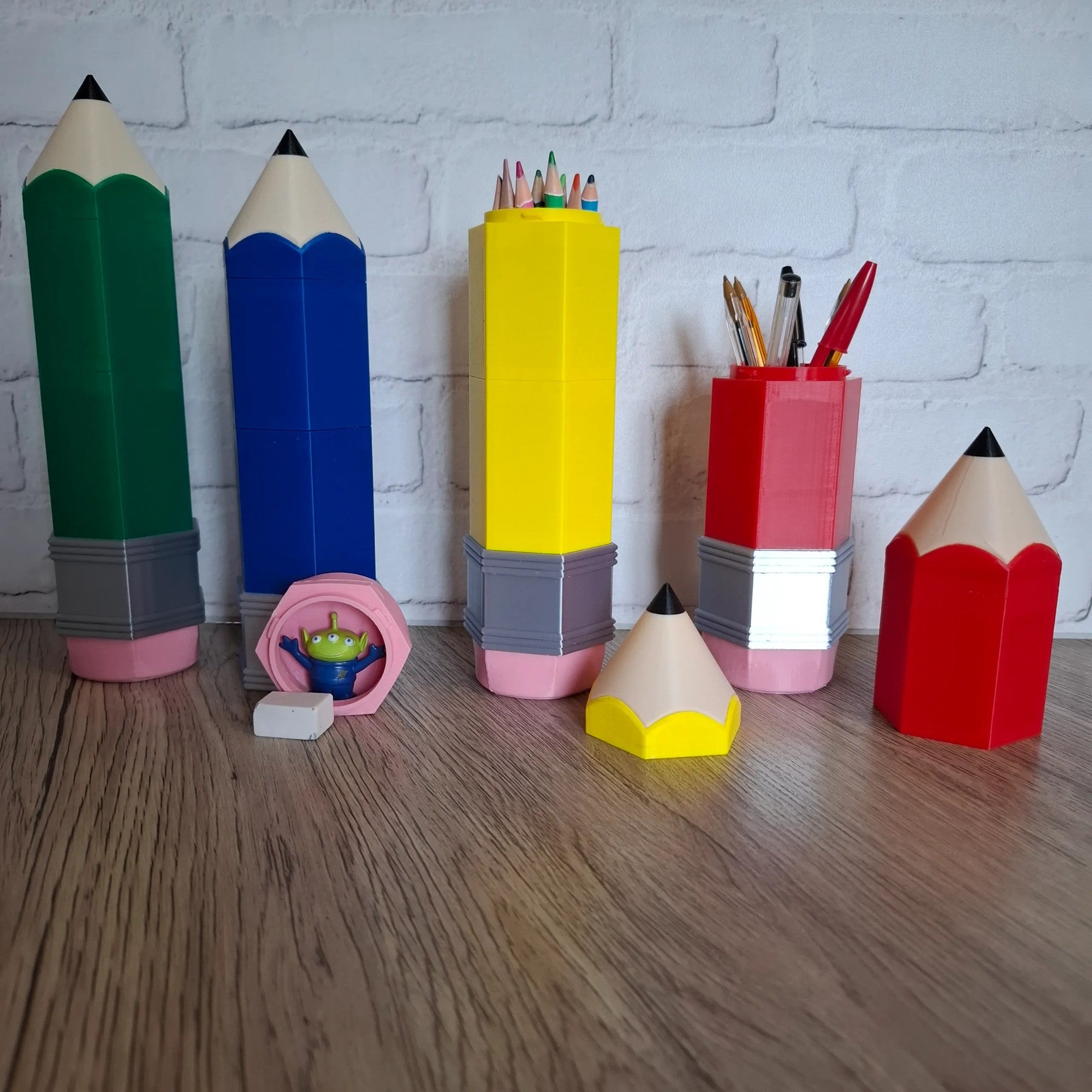 Pencil-Shaped Storage Box Set