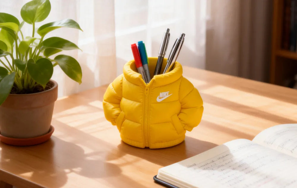 Puffer Jacket Pen Holder detail – 3D Printed Desk Organiser by FOFUS Kerala