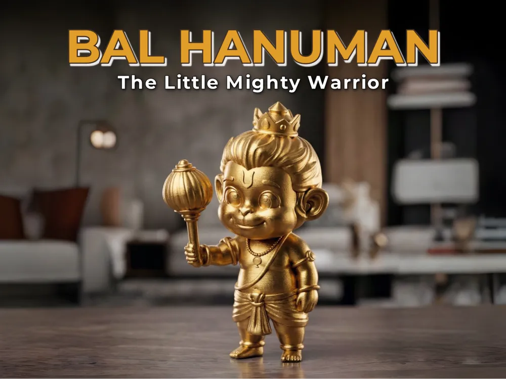 Divine Bal Hanuman Sculpture – 3D Printed Little Mighty Warrior Idol by 3D Divine | FOFUS, Thrissur Kerala