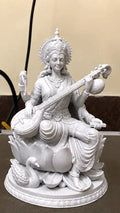 Saraswati Divine Sculpture – 3D Printed Hindu Goddess of Wisdom Idol by 3D Divine | FOFUS, Thrissur Kerala