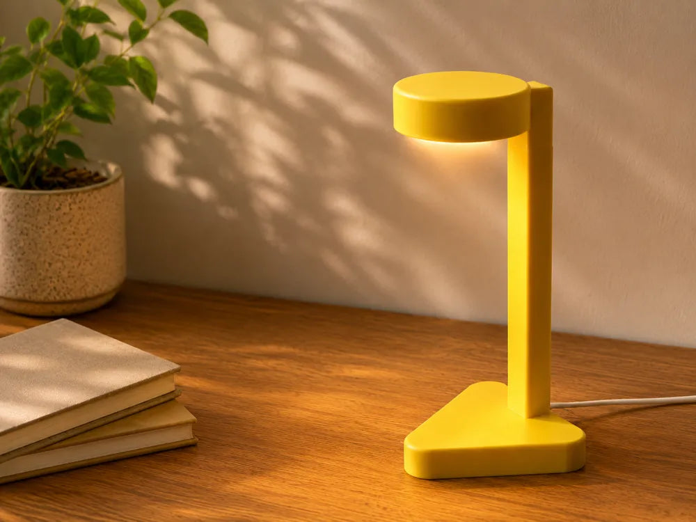 Hidden Cable LED Desk Lamp – 3D Printed Minimalist Clean Workspace Lamp by FOFUS, Thrissur Kerala