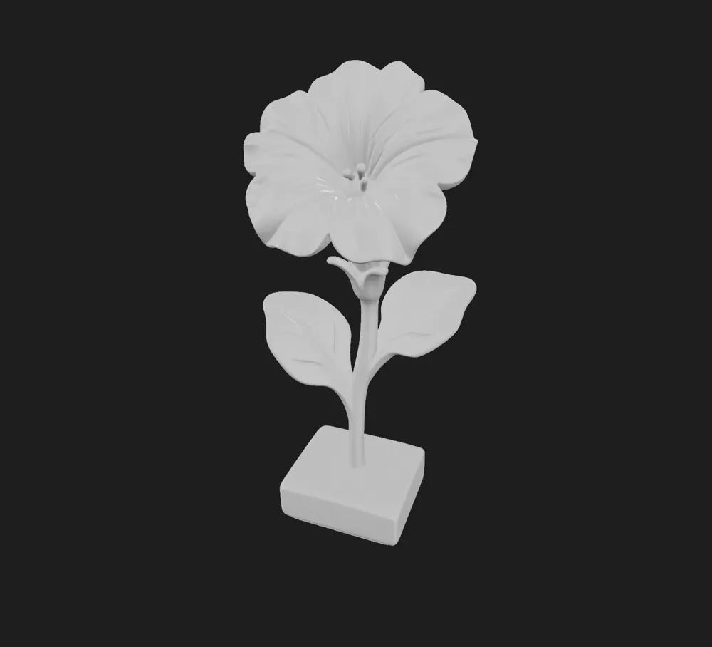 Petunia Flower Decorative Floral detail – 3D Printed Botanical Home Bloom Decor by FOFUS Kerala