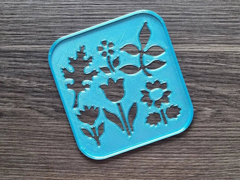 Flowers Drawing Stencil for Kids – 3D Printed Floral Art Kit by MAYANS | FOFUS, Thrissur Kerala