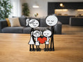 Family Figurines Heart – 3D Printed Family Love Heart Keepsake Sculpture by FOFUS, Thrissur Kerala