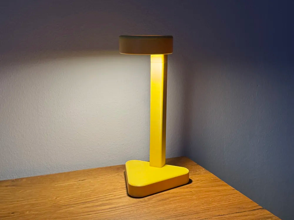 Hidden Cable LED Desk Lamp angle – 3D Printed Minimalist Clean Workspace Lamp by FOFUS Kerala