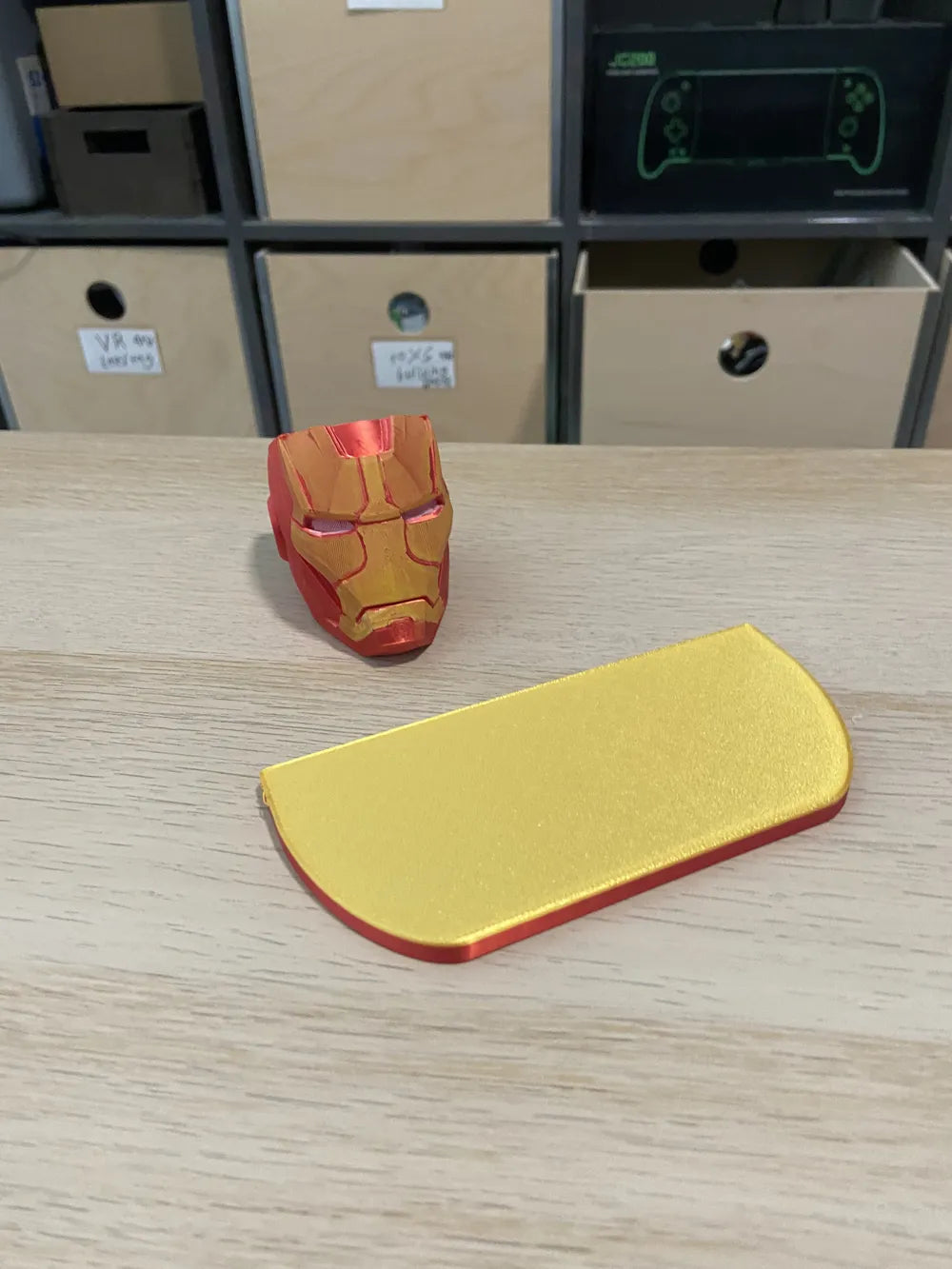 Iron Man Wall Shelf angle – 3D Printed Marvel Superhero Display Shelf by FOFUS Kerala