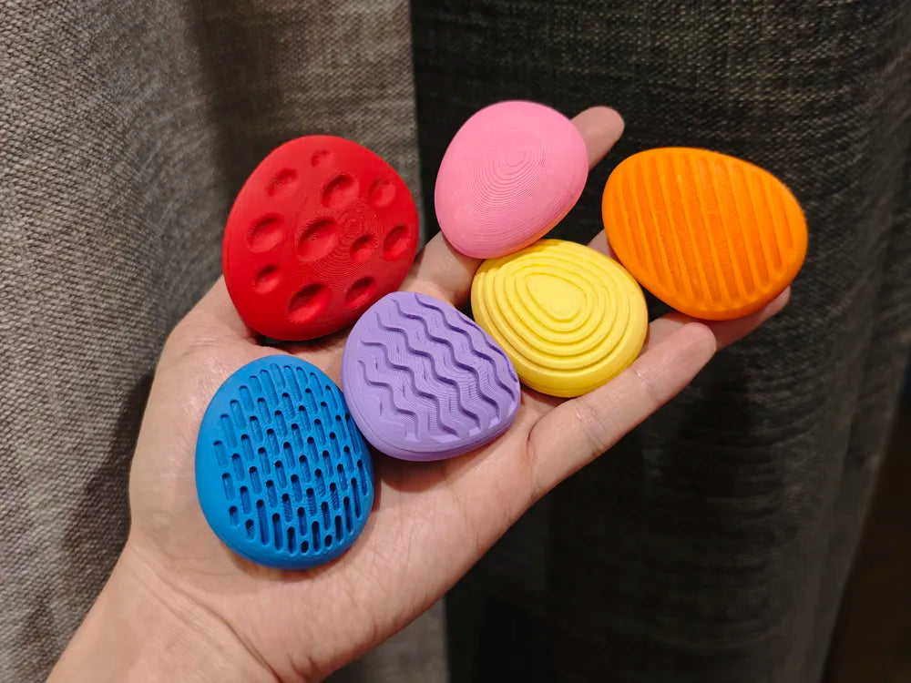 Sensory Stone Fidget angle – 3D Printed Anxiety Relief Pocket Toy by FOFUS Kerala