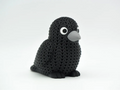 Knitted Crow Decorative Figurine – 3D Printed Gothic Whimsical Bird Sculpture by FOFUS, Thrissur Kerala