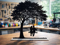 Spring Swing Couple Silhouette Wall Art – 3D Printed Romantic Decor by FOFUS, Thrissur Kerala