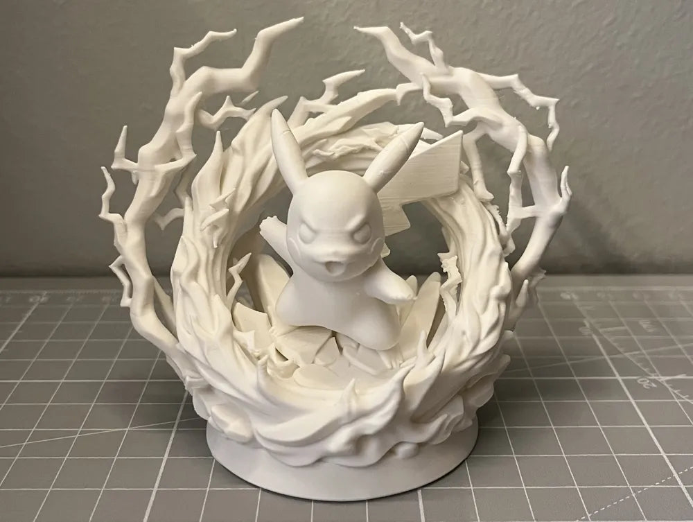 Pikachu Spark Figurine angle – 3D Printed Dynamic Pokemon Collectible by MAYANS FOFUS Kerala
