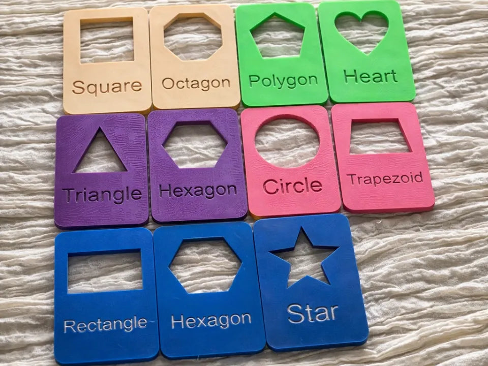 Montessori Shape Learning Cards – 3D Printed Educational Toy for Kids by MAYANS | FOFUS, Thrissur Kerala