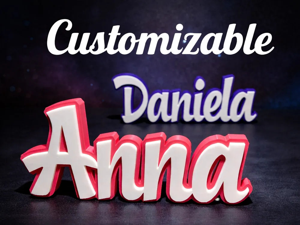 Script Font Italic Custom Name Sign – 3D Printed Elegant Cursive by FOFUS, Thrissur Kerala