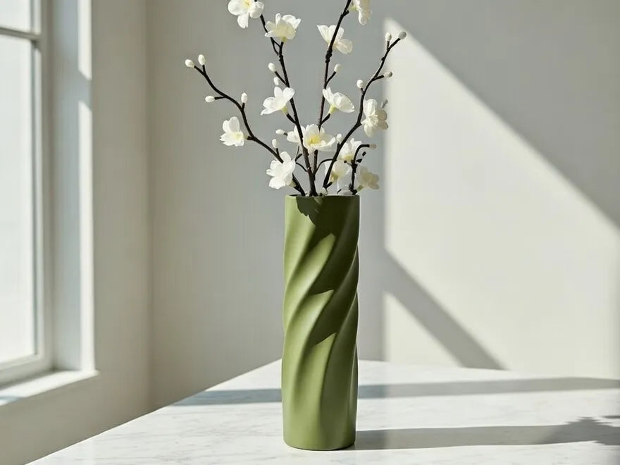 Wavy Minimalist Vase – 3D Printed Sculptural Home Decor by FOFUS, Thrissur Kerala
