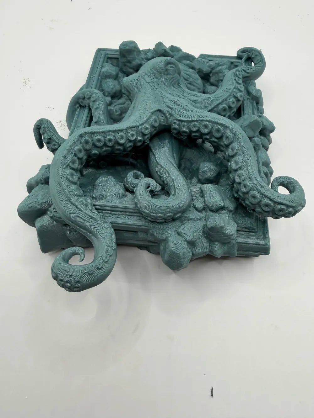 Octopus in Frame Wall Art detail – 3D Printed Nautical Marine Wall Sculpture by FOFUS Kerala