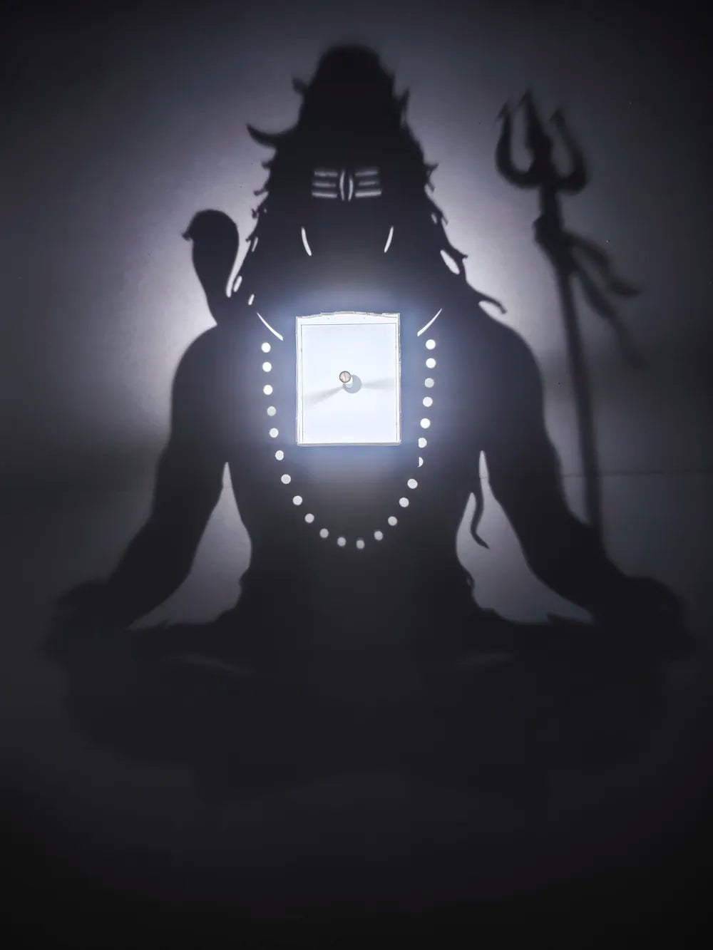 Hindu Silhouette Devotional Lamp detail – 3D Printed Rechargeable Sacred Light by 3D Divine FOFUS Kerala