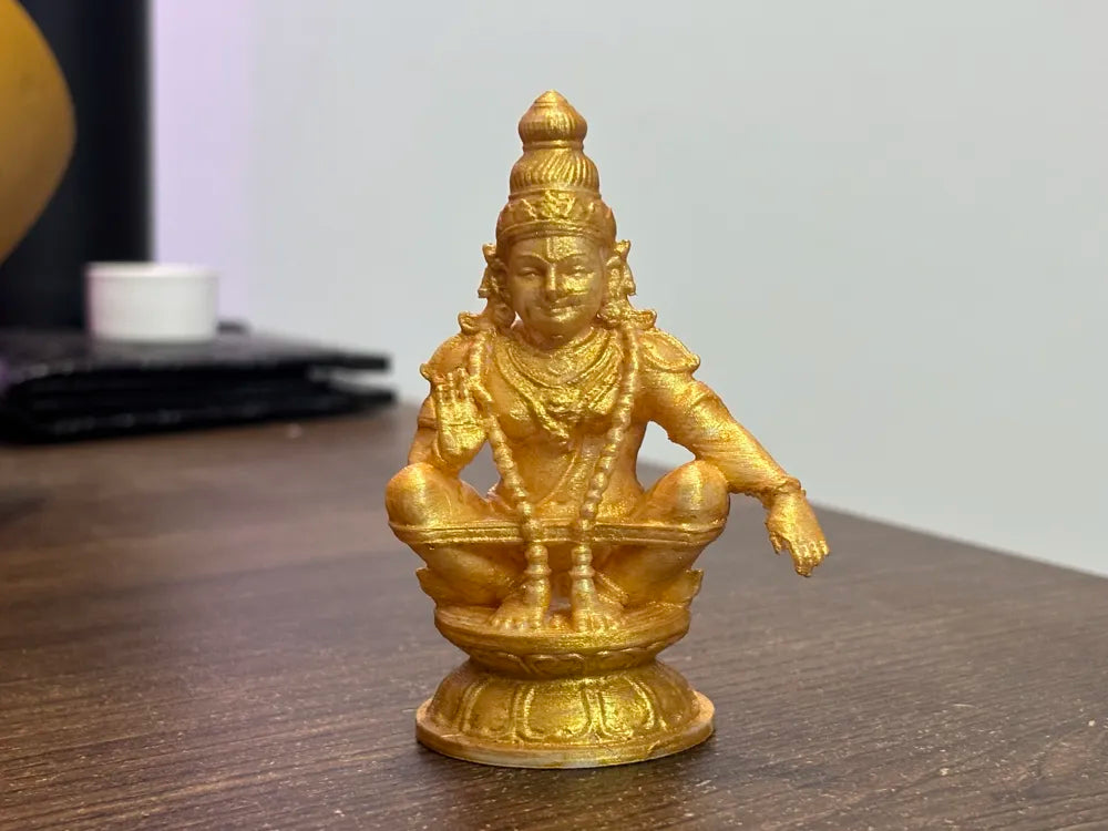 God Ayyappa High Detail Idol angle – 3D Printed Sabarimala Deity Statue by FOFUS Kerala