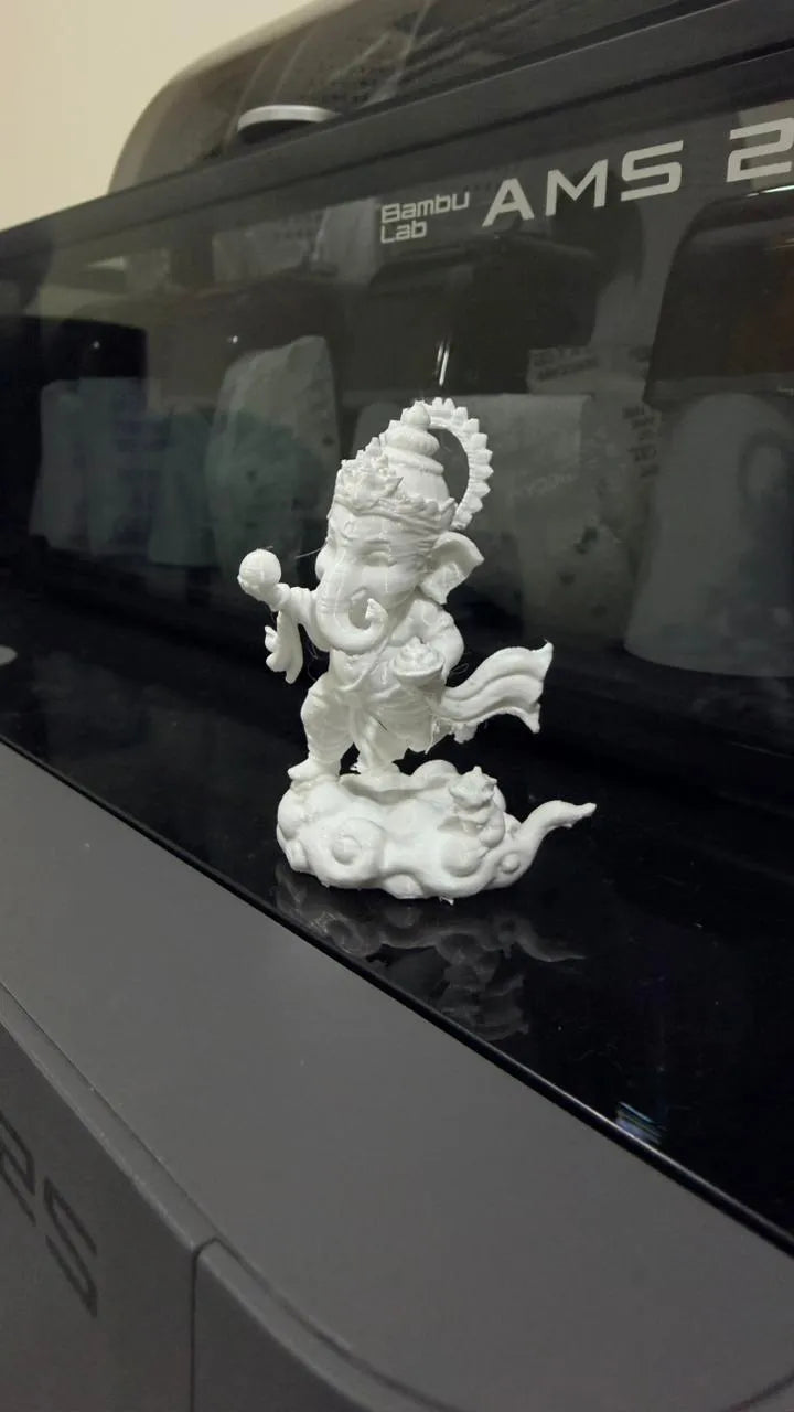 Running Ganesha with Laddu angle – 3D Printed Dynamic Joyful Ganpati by FOFUS Irinjalakuda Kerala