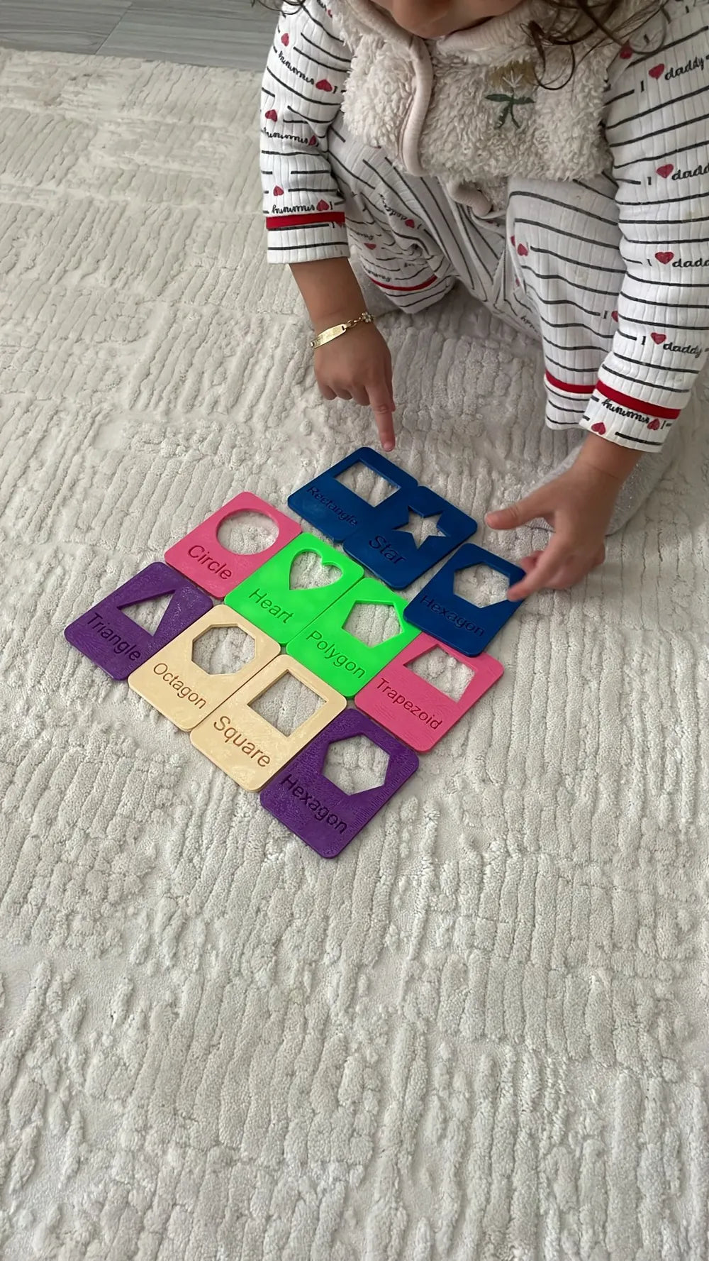 Montessori Shape Learning Cards angle – 3D Printed Educational Card Toy by MAYANS FOFUS Kerala