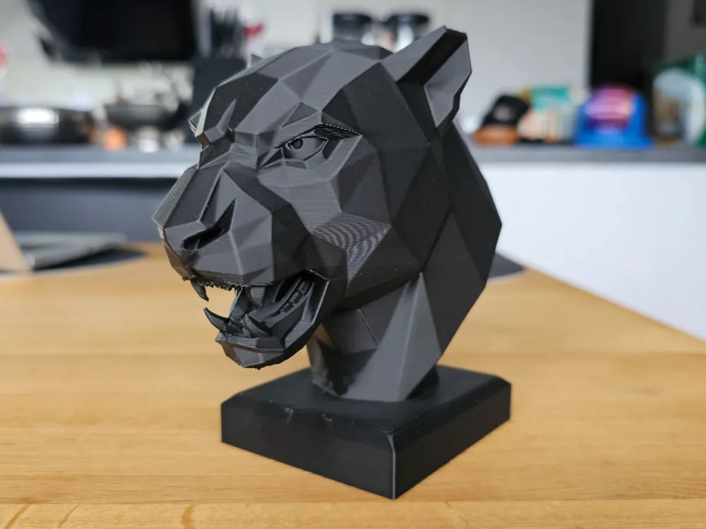 Geometric Panther Bust – 3D Printed Bold Modern Art Sculpture by FOFUS, Thrissur Kerala