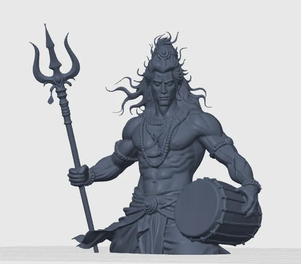 Lord Shiva Divine Figurine angle – Premium 3D Printed Mahadev Idol by FOFUS Irinjalakuda Kerala