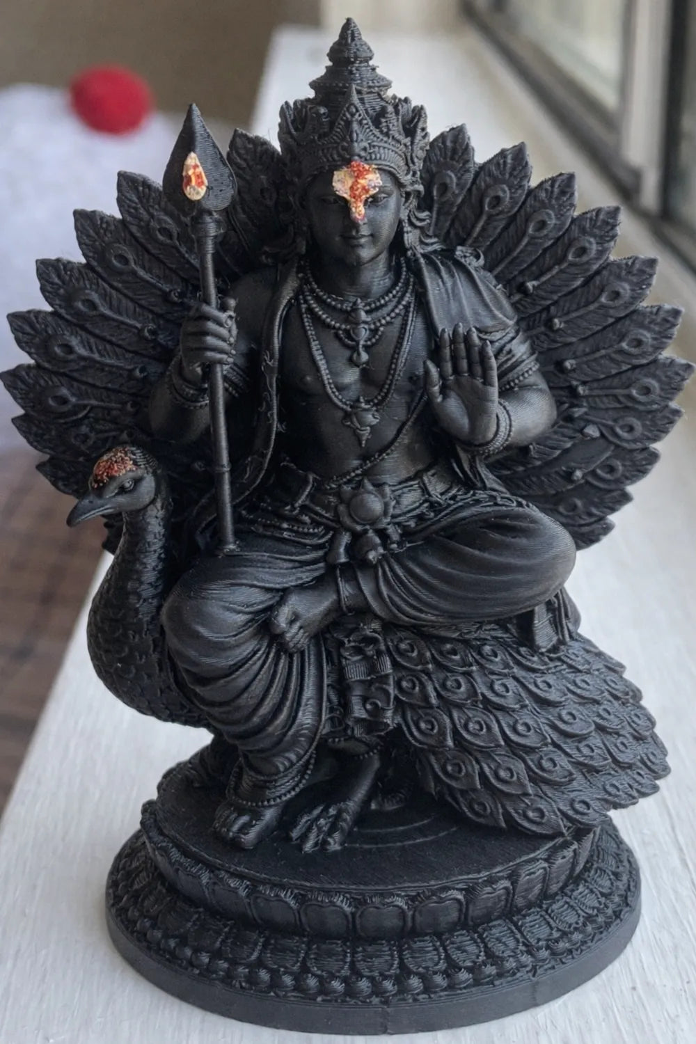 Murugan War God Figurine angle – 3D Printed Kartikeya Collectible by FOFUS Kerala