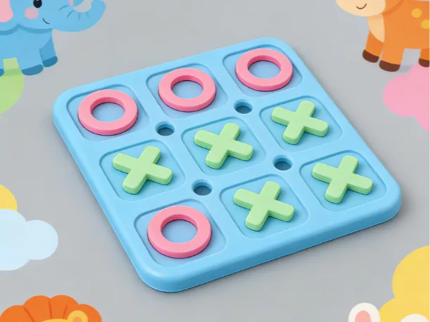 Tic-Tac-Toe Educational Board Game – 3D Printed Concentration Training Toy by MAYANS | FOFUS, Thrissur Kerala
