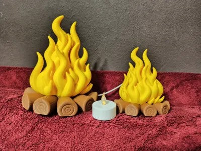 Campfire Flame Decor with Tealight Holder