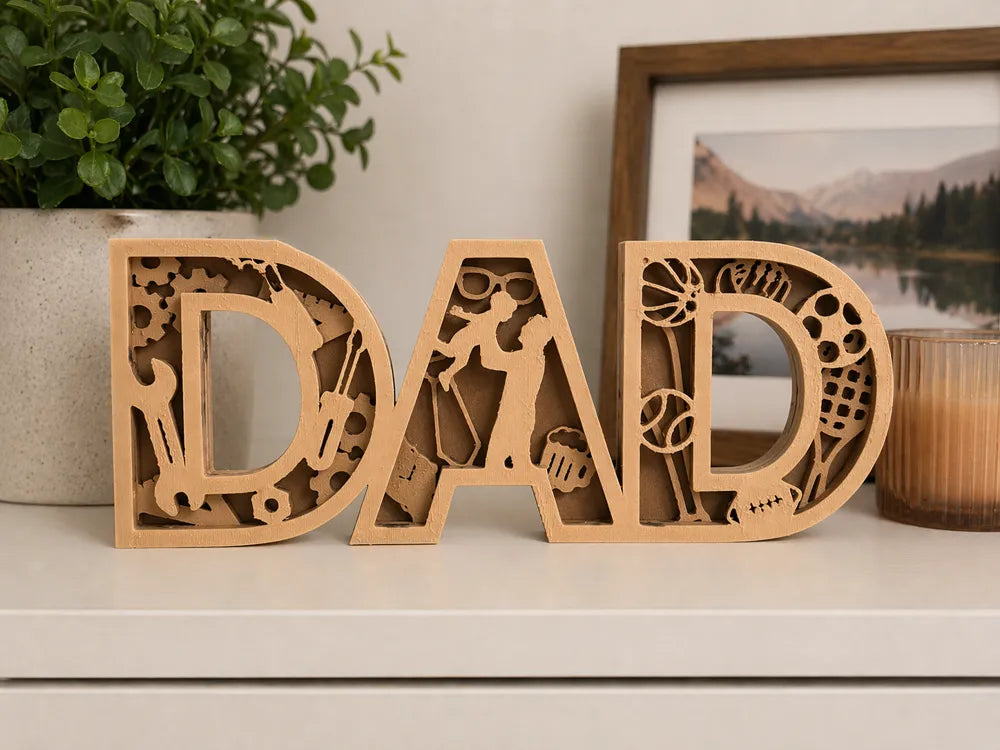 Father's Day Layered Decoration – 3D Printed Multi-Layer Father's Day Gift Decor by FOFUS, Thrissur Kerala