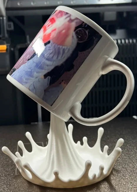Splash Mug Stand angle – 3D Printed Sculptural Coffee Mug Holder by FOFUS Kerala