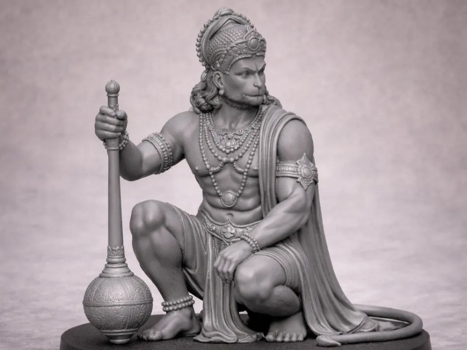 Hanuman Ji Bajrangbali Sculpture – 3D Printed Hindu Deity Idol by 3D Divine | FOFUS, Thrissur Kerala