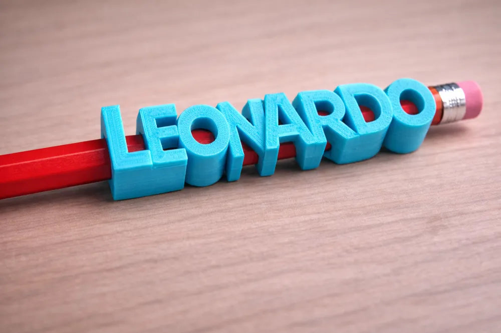 Parametric Pencil Name Tag angle – 3D Printed Custom Label by MAYANS FOFUS Kerala