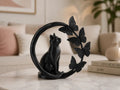 Elegant Cat Surrounded by Butterflies