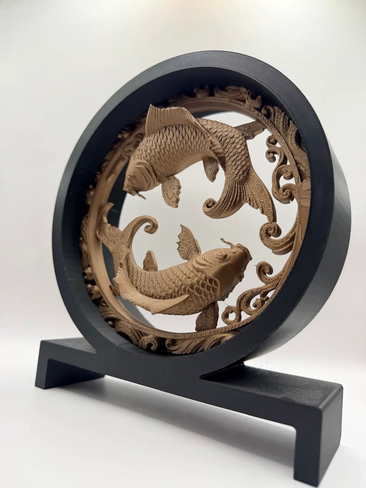 Circular Koi Fish Sculpture