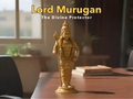 Lord Murugan Sacred Figurine – 3D printed Tamil Hindu idol with vel, made in Irinjalakuda Thrissur Kerala by FOFUS