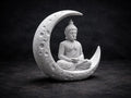 Zen Moon Buddha Meditation Sculpture – 3D Printed Spiritual Art by 3D Divine | FOFUS, Thrissur Kerala