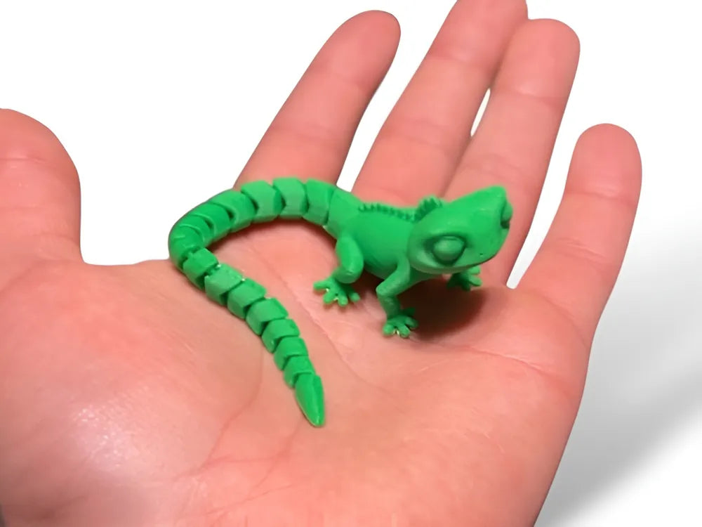 Long Tailed Lizard Flexi Fidget Toy angle – 3D Printed Articulated Lizard Fidget by FOFUS Kerala