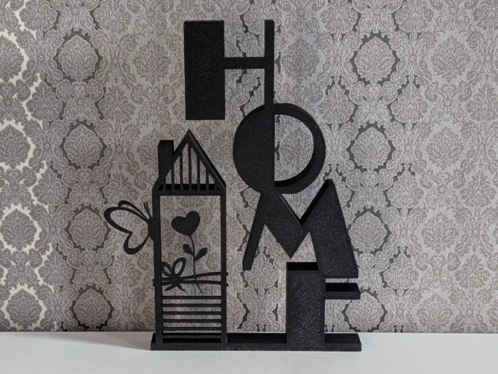 Decorative HOME Vertical Stand – 3D Printed Freestanding Home Sign by FOFUS, Thrissur Kerala