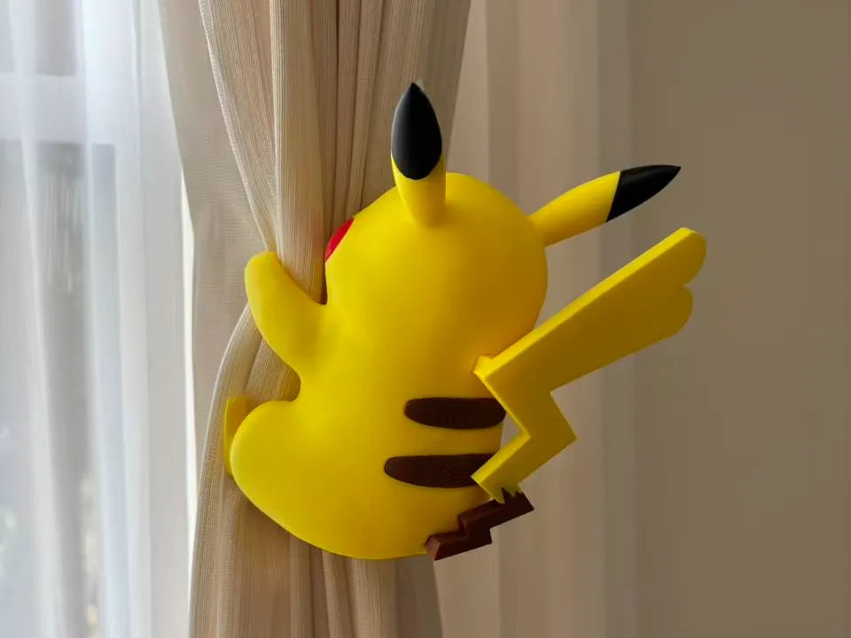 Pikachu Curtain Holdback – 3D Printed Pokémon Room Decor Hook by FOFUS, Thrissur Kerala