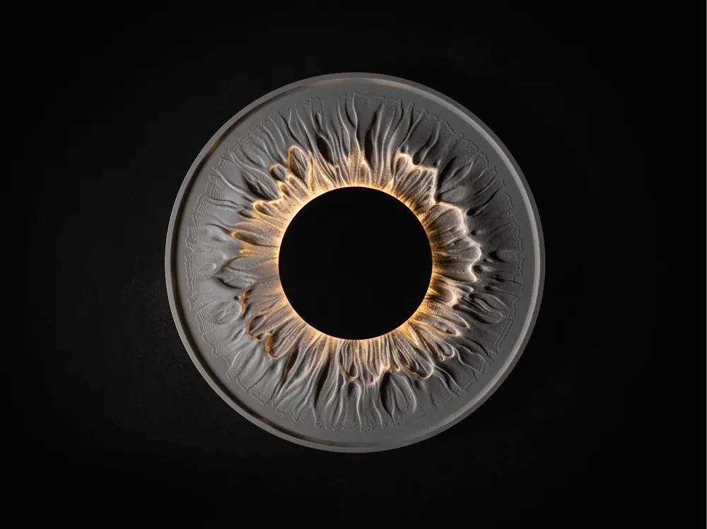 Iris Flower Lamp – 3D Printed Botanical Sculptural Table Lamp by FOFUS, Thrissur Kerala