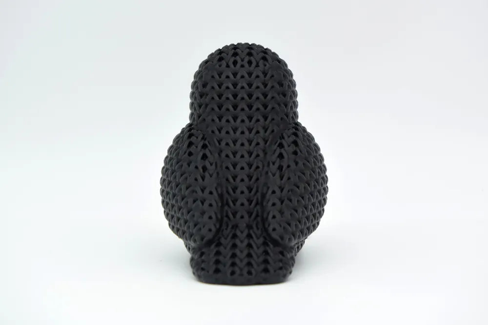 Knitted Crow Decorative Figurine detail – 3D Printed Gothic Whimsical Bird Sculpture by FOFUS Kerala