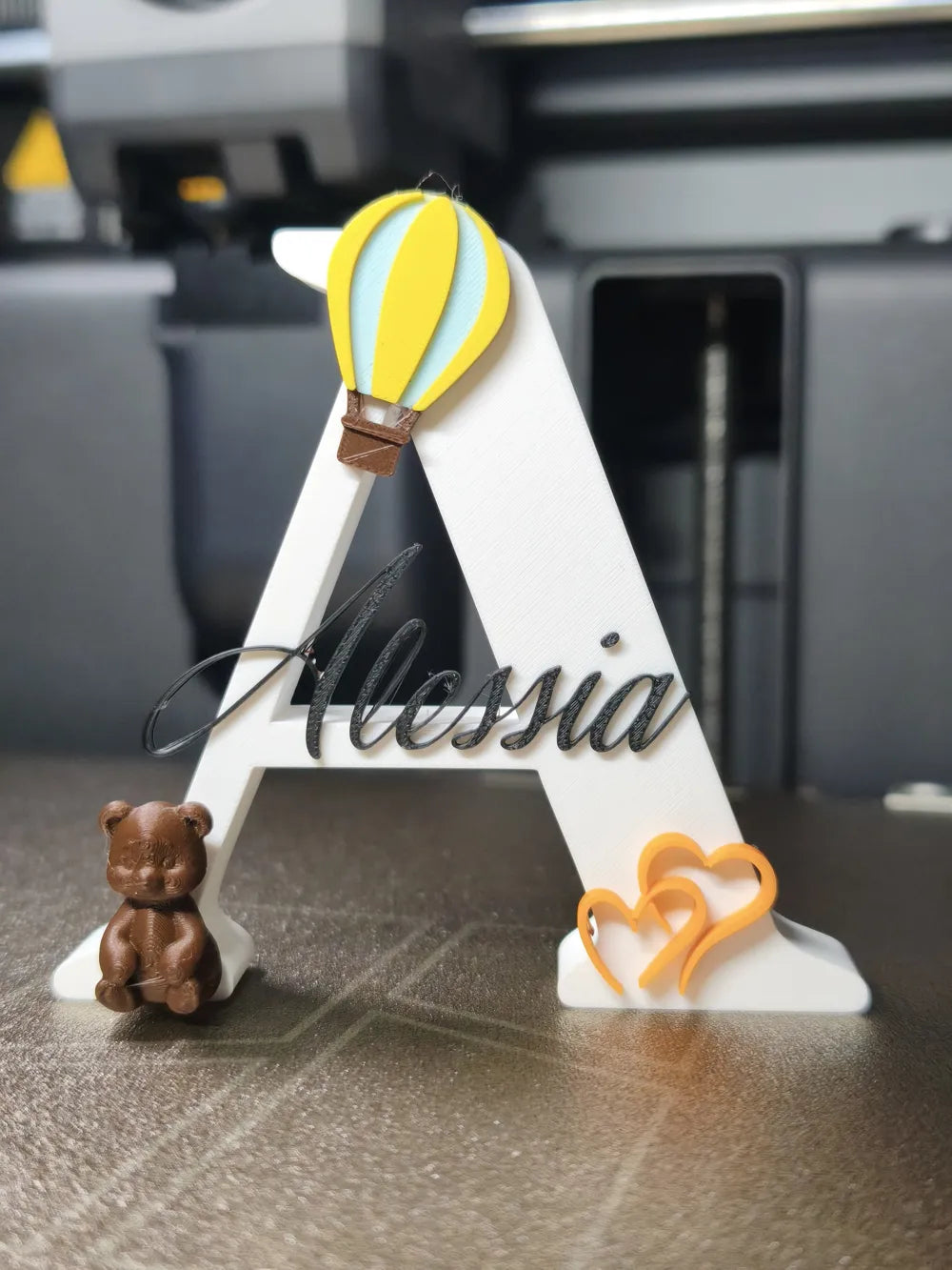Decorated Letters V2 angle – 3D Printed Ornamental Custom Initial by FOFUS Kerala