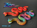 Zephyra Articulated Snake Figurine – 3D Printed Flexi Snake Toy by FOFUS, Thrissur Kerala