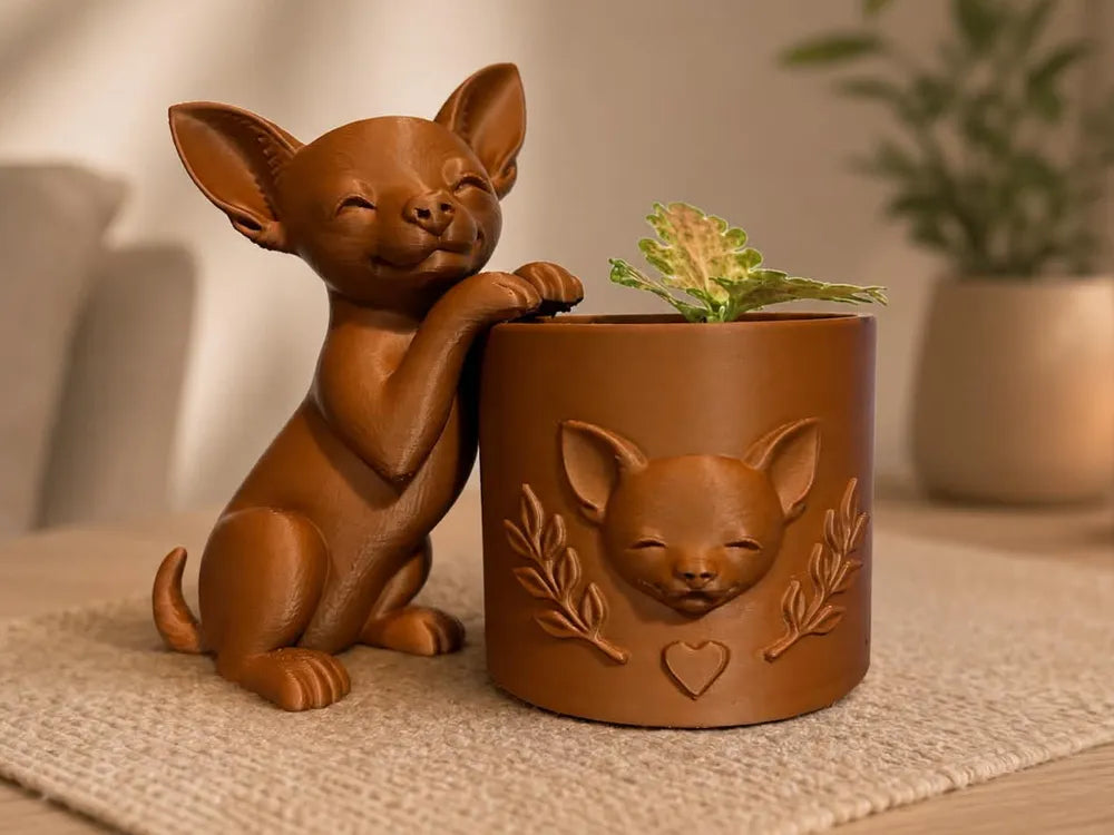 Cute Chihuahua Planter – 3D Printed Dog Lover Plant Pot by FOFUS, Thrissur Kerala