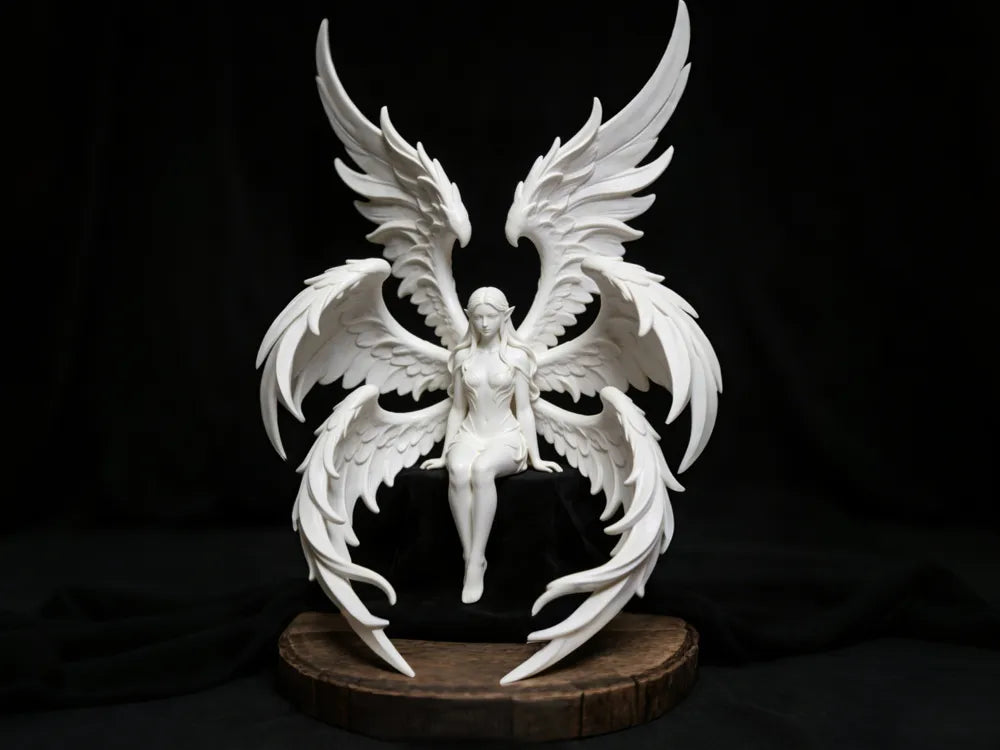 Sitting Angel Desk Corner Decor – 3D Printed Serene Figurine by FOFUS, Thrissur Kerala