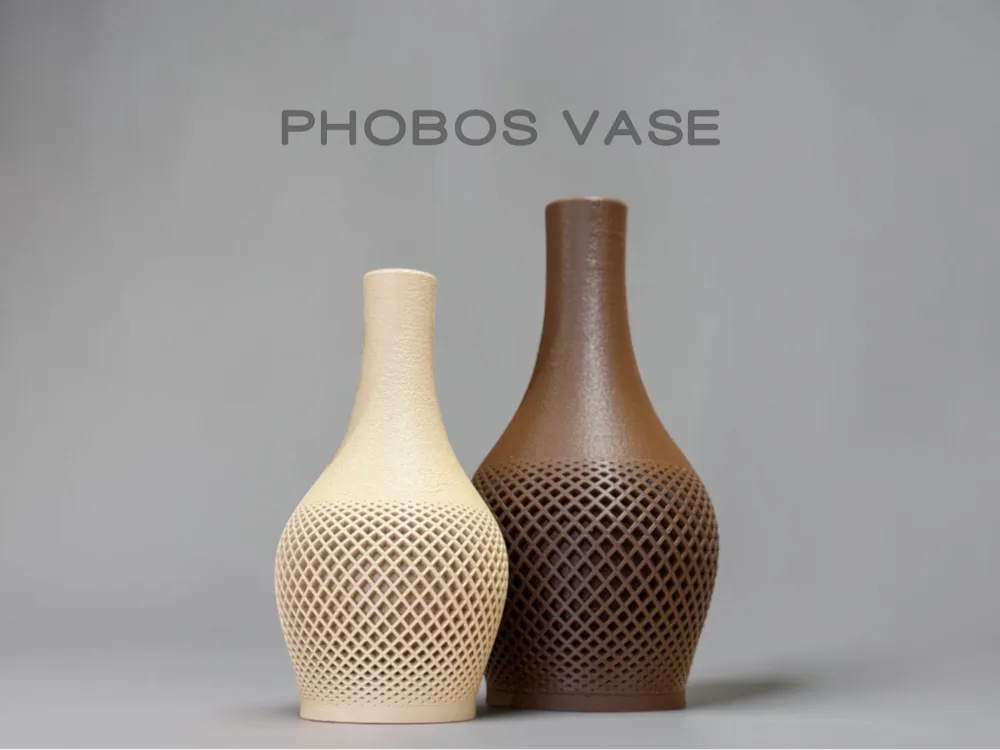 Phobos Vase – 3D Printed Geometric Sculptural Vase by FOFUS, Thrissur Kerala