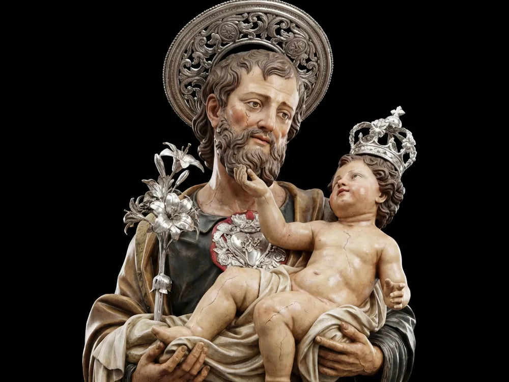 Saint Joseph with Child Jesus Statue – 3D Printed Sacred Idol by 3D Divine | FOFUS, Thrissur Kerala