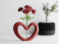 3D printed Valentine's Heart Vase – Romantic Floral Decor & Gift by FOFUS