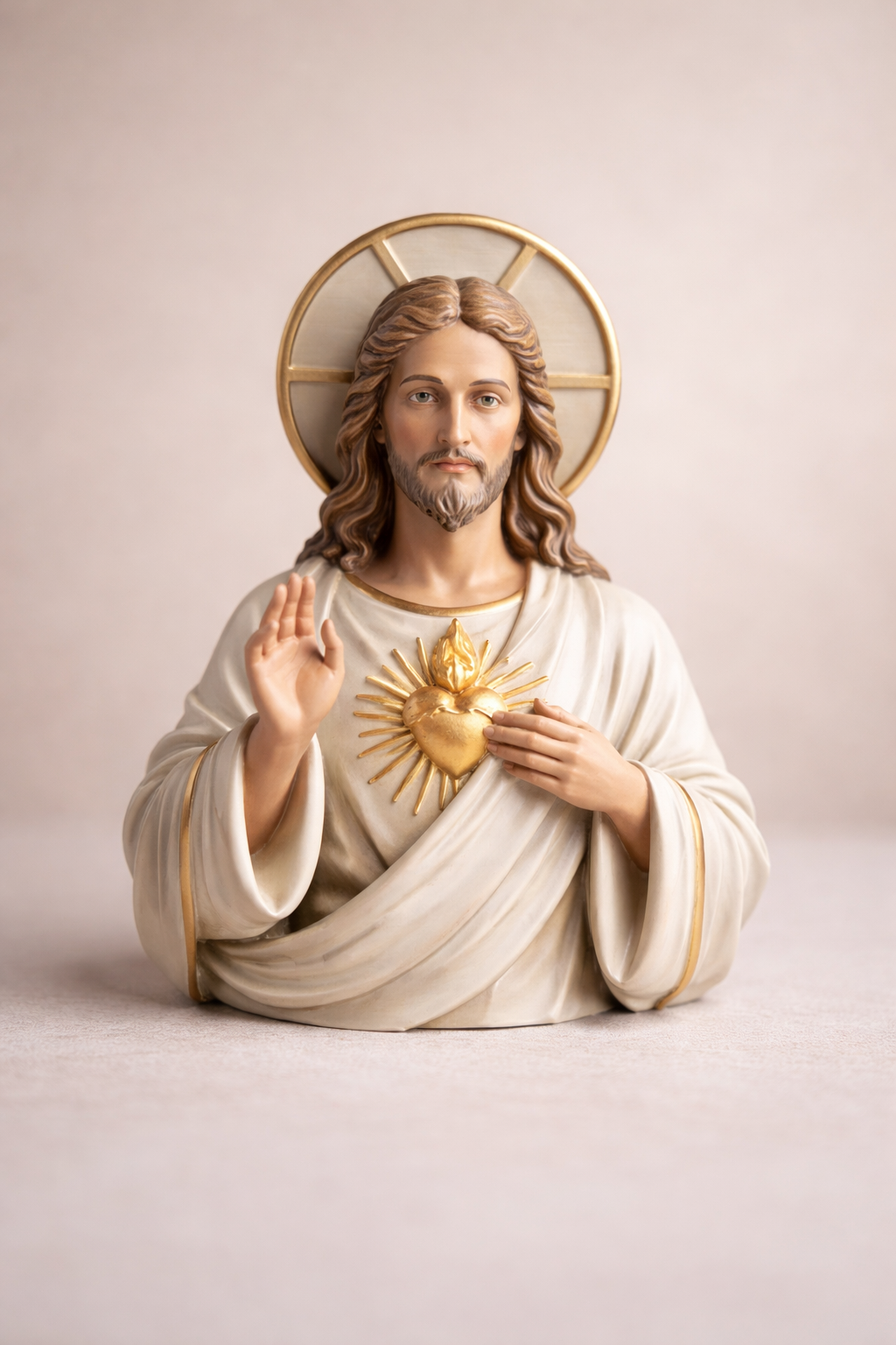 Jesus Sacred Heart Figurine – 3D Printed Religious Statue by 3D Divine | FOFUS, Thrissur Kerala